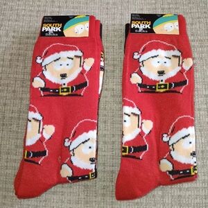 South Park Christmas Socks 2 Packs Adult Sizes 6 - 12 Lot Of 4 Pairs